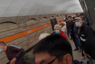 Упавший пассажир остановил движение на оранжевой ветке метро в Петербурге