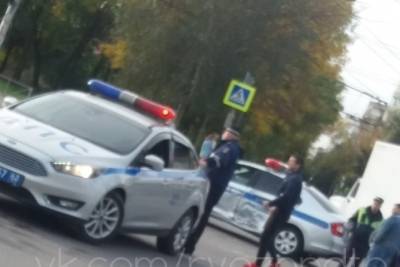 В Рязани в аварию попала патрульная машина ДПС