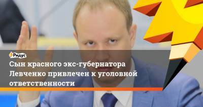 Сын красного экс-губернатора Левченко привлечен к уголовной ответственности