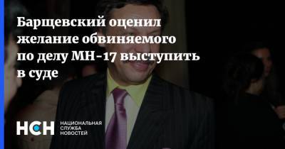 Барщевский оценил желание обвиняемого по делу MH-17 выступить в суде
