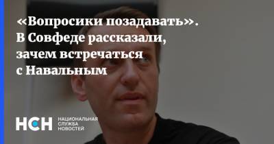 «Вопросики позадавать». В Совфеде рассказали, зачем встречаться с Навальным