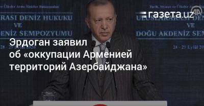 Эрдоган заявил об «оккупации Арменией территорий Азербайджана»