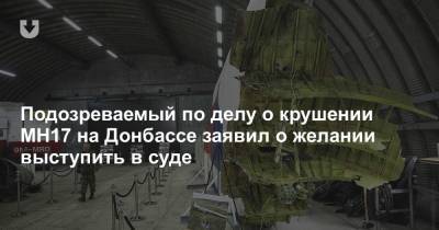 Подозреваемый по делу о крушении MH17 на Донбассе заявил о желании выступить в суде
