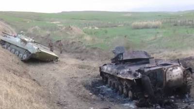 Вторые сутки боевых действий в Нагорном Карабахе