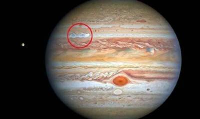 Новые фотографии Юпитера показали формирование мощного шторма (5 фото + 1 видео)