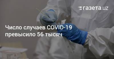 Число случаев COVID-19 превысило 56 тысяч