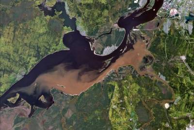 Спутник заснял последствия загрязнения шахтными водами пермской реки