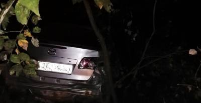 В Гродно легковушка врезалась в дерево: водитель в больнице