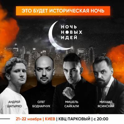 21-22 ноября состоится первый украинский воркшоп для профессионалов креативной индустрии «Ночь новых идей»
