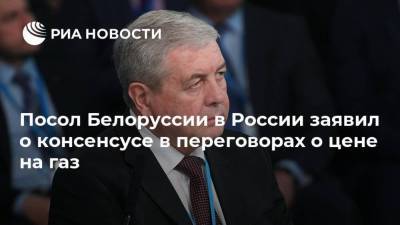 Посол Белоруссии в России заявил о консенсусе в переговорах о цене на газ