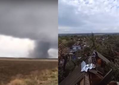 Разрушительный торнадо несется по Украине, стихия рушила все на своем пути: кадры последствий
