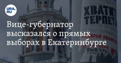 Вице-губернатор высказался о прямых выборах в Екатеринбурге