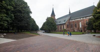 По дорожкам из кирпичной крошки у Кафедрального собора запретили ездить на велосипедах и самокатах