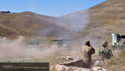 МО Армении опубликовало видео сбитого азербайджанского вертолета