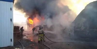 В Новосибирске открытым огнем полыхает гостиница (видео)