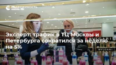 Эксперт: трафик в ТЦ Москвы и Петербурга сократился за неделю на 5%