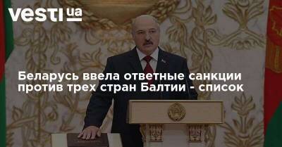 Беларусь ввела ответные санкции против трех стран Балтии - список