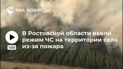 В Ростовской области ввели режим ЧС на территории села из-за пожара