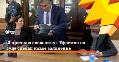 «Япризнаю свою вину»: Ефремов насуде сделал новое заявление