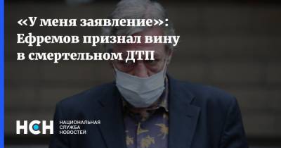 «У меня заявление»: Ефремов признал вину в смертельном ДТП