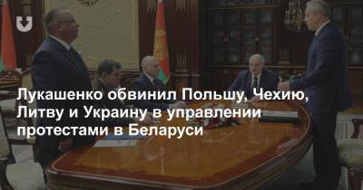 Лукашенко обвинил Польшу, Чехию, Литву и Украину в управлении протестами в Беларуси