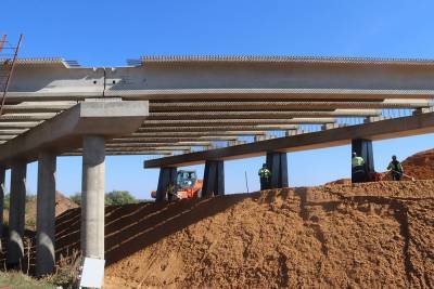 Смонтированы пролётные конструкции моста на строящемся участке Восточного обхода