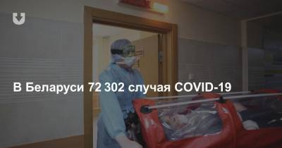 В Беларуси 72 302 случая COVID-19. Прирост за сутки — 161 новый инфицированный