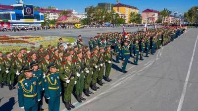 Парад войск ВВО, посвященный окончанию Второй мировой войны, состоялся на Сахалине