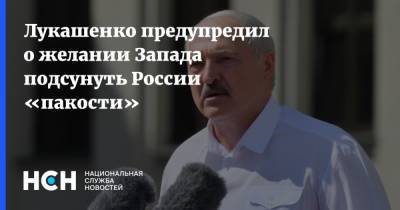 Лукашенко предупредил о желании Запада подсунуть России «пакости»