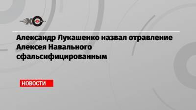 Александр Лукашенко назвал отравление Алексея Навального сфальсифицированным