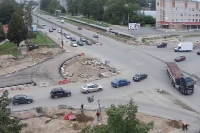 Круговое движение вводят на перекрёстке Инженерной и Индустриальной в Пскове