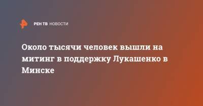 Около тысячи человек вышли на митинг в поддержку Лукашенко в Минске