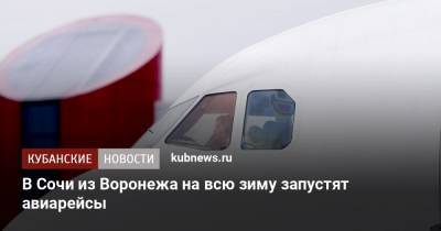 В Сочи из Воронежа на всю зиму запустят авиарейсы