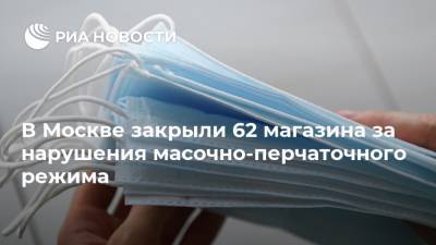 В Москве закрыли 62 магазина за нарушения масочно-перчаточного режима