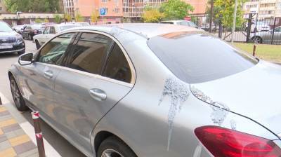 Воронежский водитель оценил повреждения облитого кислотой Mercedes в 200 тысяч