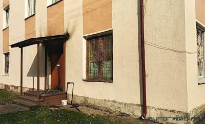 В Бобруйске загорелось здание опорного пункта — фото