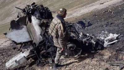 Минобороны Армении опубликовало фото своего сбитого истребителя Су-25