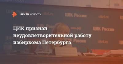 ЦИК признал неудовлетворительной работу избиркома Петербурга