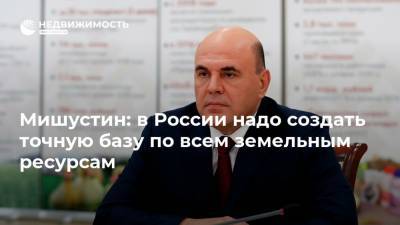 Мишустин: в России надо создать точную базу по всем земельным ресурсам