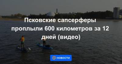 Псковские сапсерферы проплыли 600 километров за 12 дней (видео)