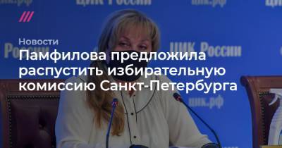 Памфилова предложила распустить избирательную комиссию Санкт-Петербурга