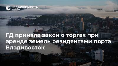 ГД приняла закон о торгах при аренде земель резидентами порта Владивосток