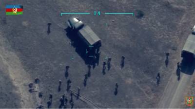 Войска Азербайджана нанесли ракетный удар по огромному скоплению армянских военных: видео уничтожения