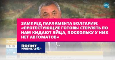 Зампред парламента Болгарии: «Протестующие готовы стрелять по нам...