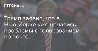 Трамп заявил, что в Нью-Йорке уже начались проблемы с голосованием по почте