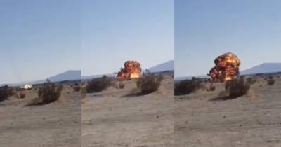 Появилось видео падения F-35, который столкнулся с танкером
