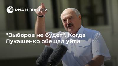 "Выборов не будет". Когда Лукашенко обещал уйти