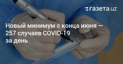 Новый минимум с конца июня — 257 случаев COVID-19 за день