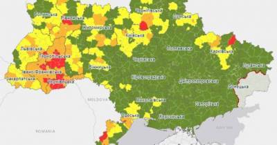 Какие города в Украине попали в «красную» зону карантина