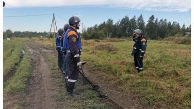 Спасательные службы из Москвы продолжают разминирование в Кировском районе Ленобласти